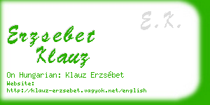 erzsebet klauz business card