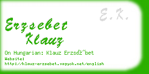 erzsebet klauz business card